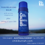 Chiki Cannabliss Balm - 25% off coupon code